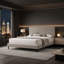 Lit plateforme tapissier Modern
