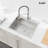 23" L Drop-in Single Bowl Stainless Steel Kitchen Sink with Basket Strainer-115336920