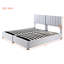 Lit de rangement hydraulique rembourré de très grand lit gris pour plus de confort avec rangement, ton