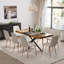 Ensemble de table de salle à manger extensible avec chaises en velours-1800150148-1798613603-1798613614