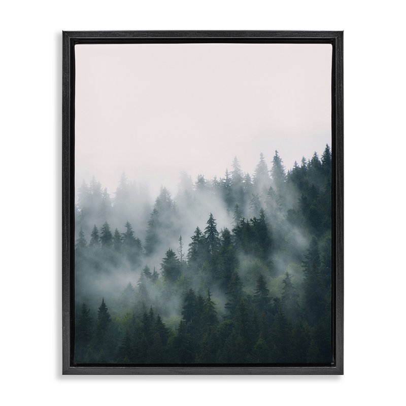 "Millwood Pines Misty Forest Trees", art mural sur toile flottante par Sissi et Seb, H 17 po x l 21 po