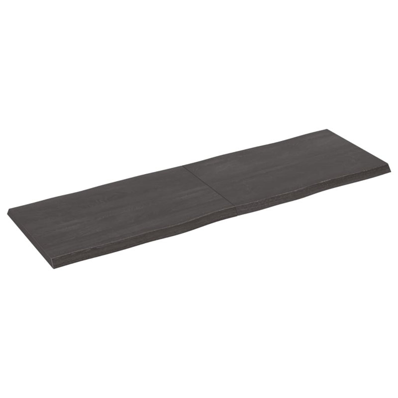 Solid Wood Table Top, Dark Grey, 50cm H x 160cm W x 4cm D