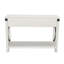 Table de canapé Sime avec tablette, 2 tiroirs, 44 po rectangulaire blanc cassé