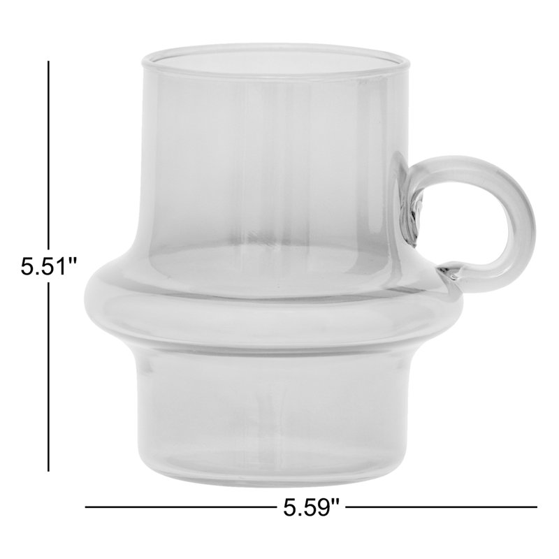 Shanon 5.51'' H Glass Tabletop Hurricane
