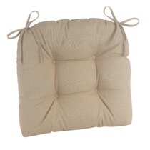 Klear Vu Twill Jumbo XL Non-Slip Rocking Chair Cushion Thick, Includes Seat Pad & Back Pillow with Ties for Indoor Living Roo