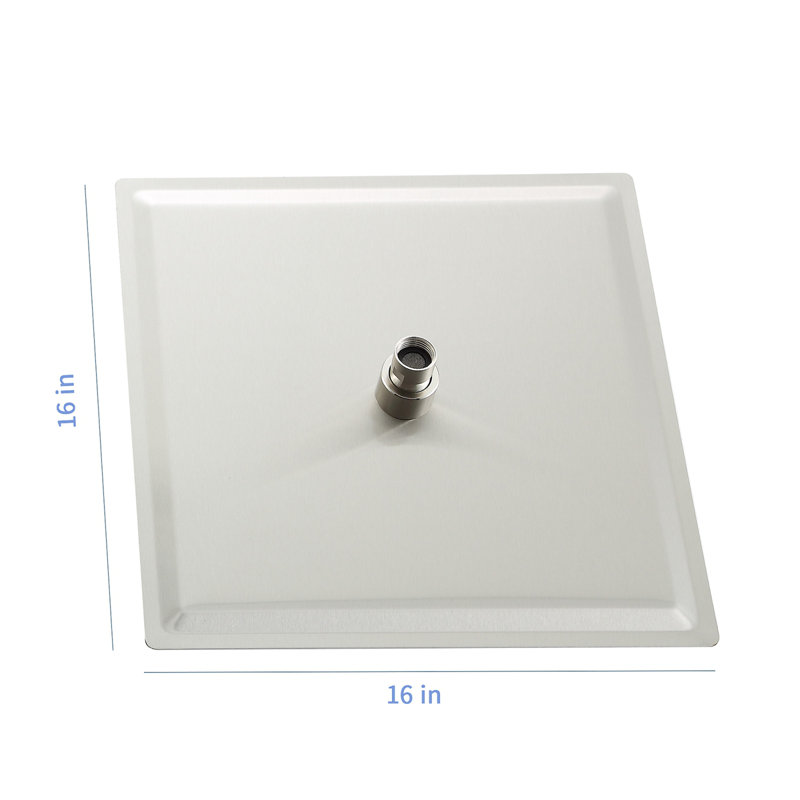Rain Fixed Shower Head  (16 Inch Square), Brushed Nickel