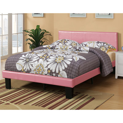 Structure de lit tapissier moderne en similicuir avec tête de lit et lattes en bois pour le sommeil de la chambre à coucher. Mousse peuplier en bois d'hévéa confortable