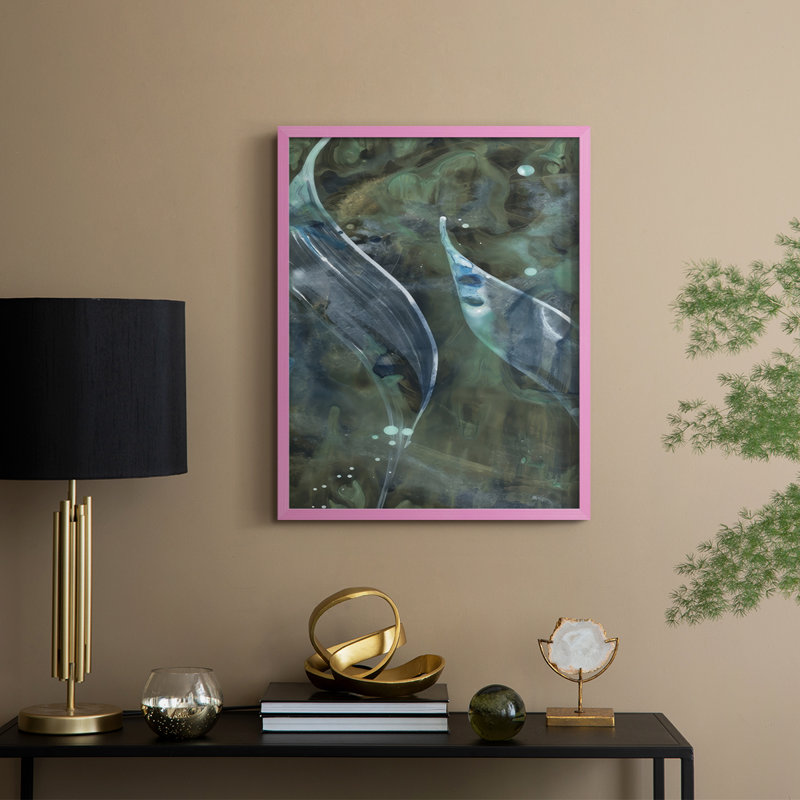 «Commencement dans la grande profondeur», reproduction encadrée - bois massif, Encadré rose, H 15 po x l 12 po
