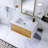 30 In. W Single Solid Surface Sink Wall Mounted Bath Vanity In Oak With Matt White
