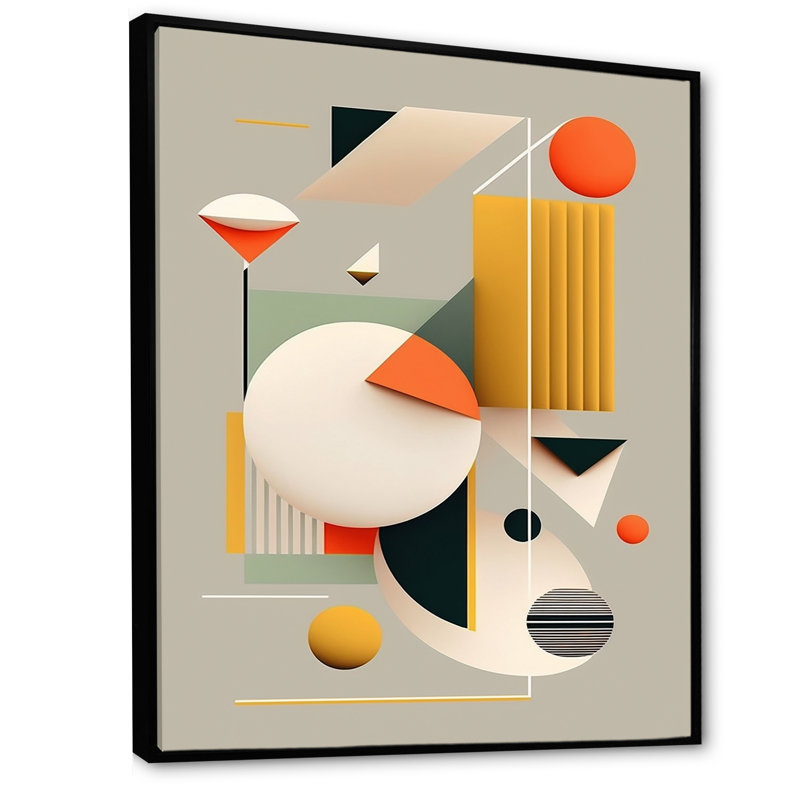 «Minimal Bauhaus Dimensions III», reproduction sur toile flottante, H 20 po x l 12 po x P 1 po, Format noir