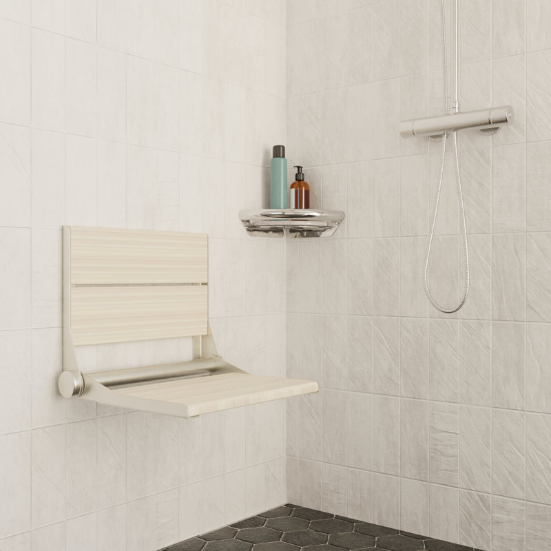 Invisia SerenaSeat Pro en acier inoxydable, largeur 26 po, teinte claire, cadre en chrome poli
