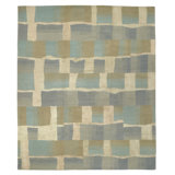 Eva H Geometric Area Rug in Blue/Green
