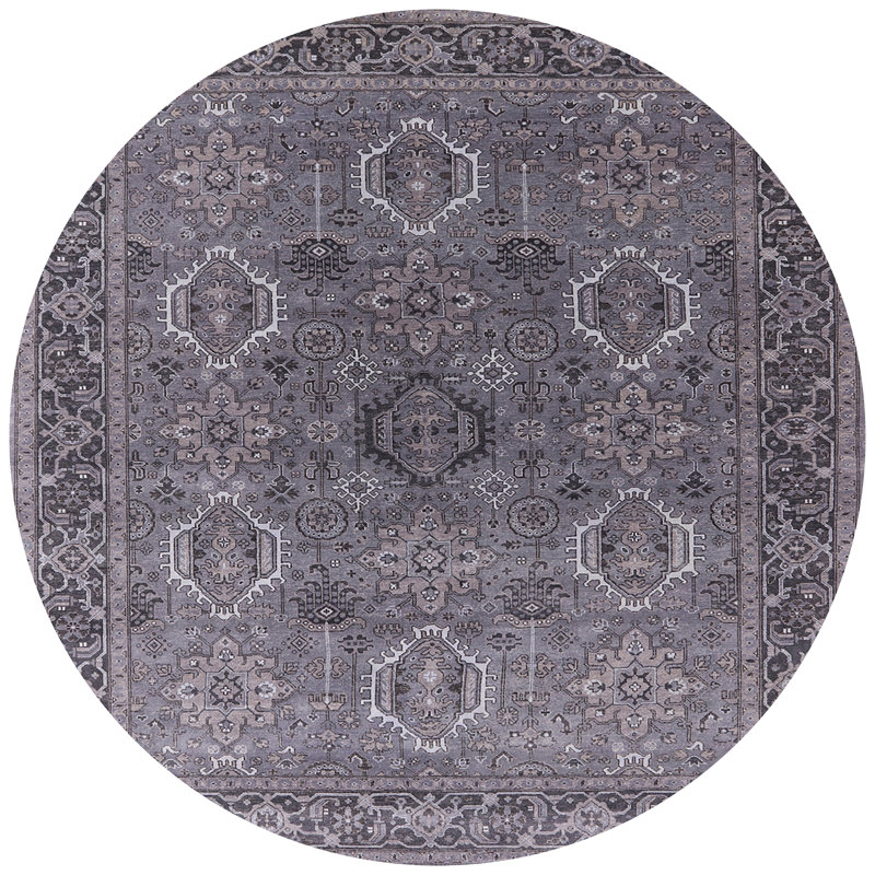 Tapis gris Apkar, Rond 8 pi