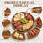 Wood Serving Tray With Handles Round Charcuterie Set With 6 Detachable Pizza Trays