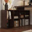 Noyer foncé + bureau en bois massif en forme de L noir + fer-659130308-659130313