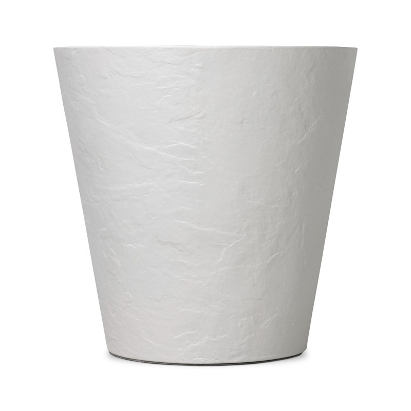 Jardinière Sighwarth - Béton blanc texturé, H 28 po x l 28 po x P 28 po