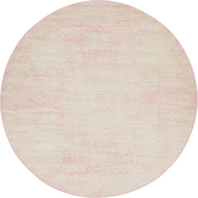 Tapis oriental rose / ivoire Fawe