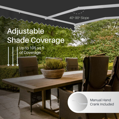 Retractable Patio Awning - White Frame