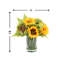 Sunflowers In Glass Vase With Grass-1993210394