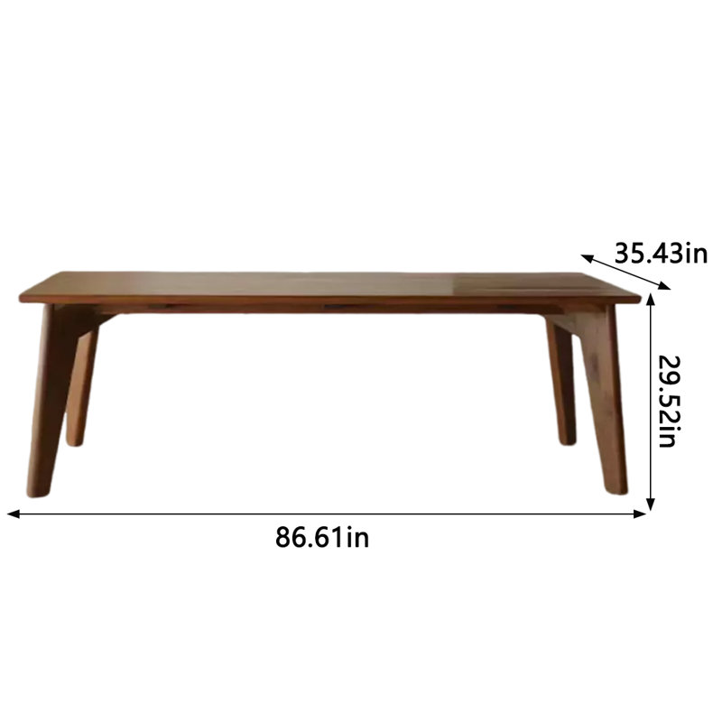 Solid Wood Dining Table, 35.43" W x 86.61" L