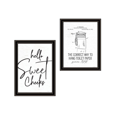 Trinx "The Correct Way To Hang Toilet Paper!" Framed Wall Art For Bathroom, Wall Art Print For Home Decor, Bathroom Wall Art By Lettered & Lined