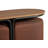 Mira 17.7" High Modern Oval Wooden Coffee Table  with 2 Hidden Stools