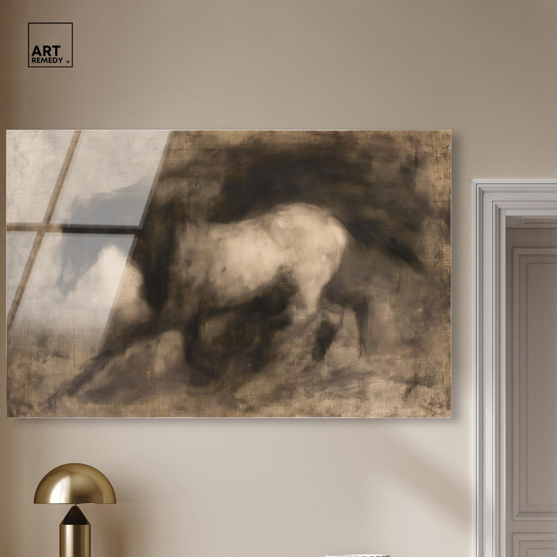 Art d'animaux de ferme en acrylique foncé par Art Remedy, prêt à être accroché, H 36 po x l 54 po