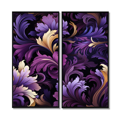 Ragdolls royal mauve foncé - grande décoration murale cachemire