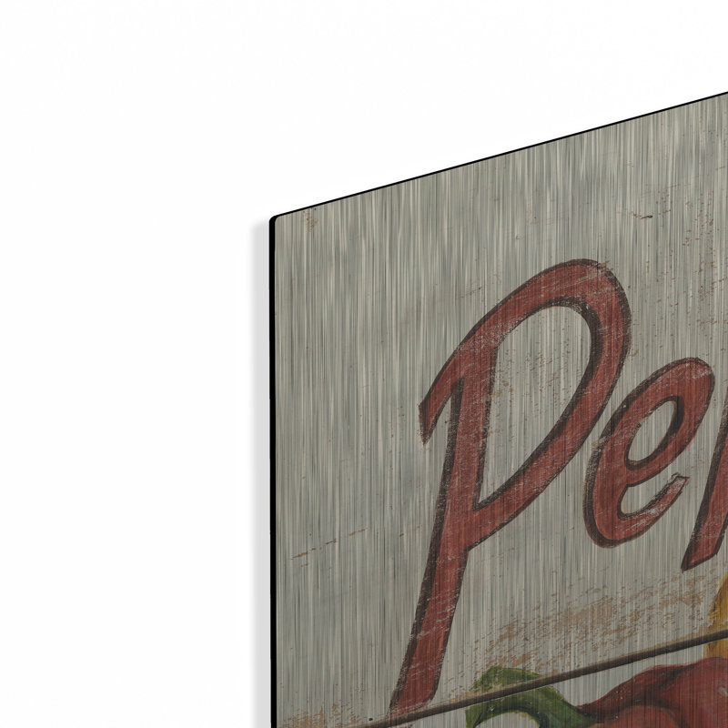 «Sweet Peppers» par David Carter, art mural en métal brun, 36 po x 36 po
