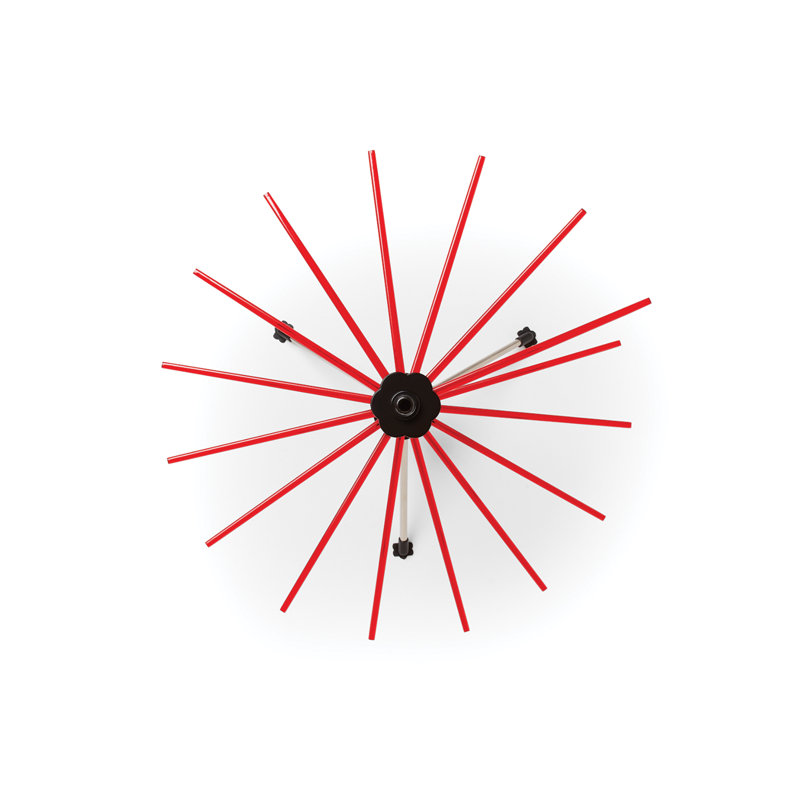 Red Collapsible Pasta Drying Rack with Rotating Arms