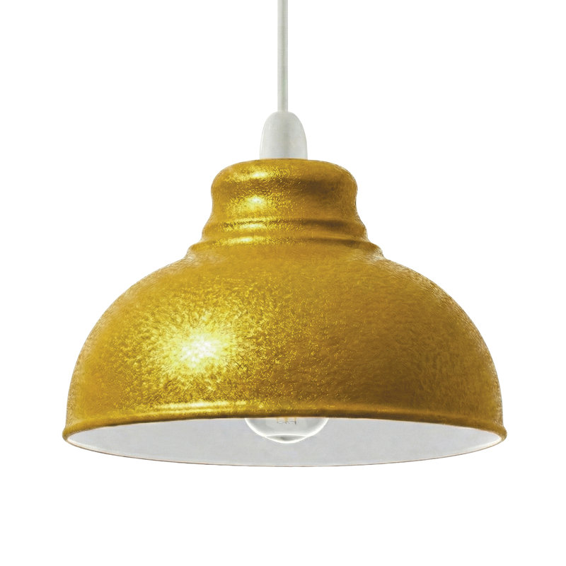 17cm H Metal Dome Lamp Shade ( Screw On ), Gold