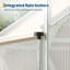 Serre en polycarbonate 6 po x 3 pi avec évent de toit réglable pour jardin de patio-126195315