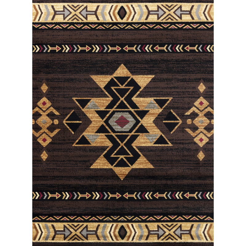 5 Ft. 3 In. X 7 Area Rug, Polypropylene, Brown, Stain-, For Home Bliss Spaces, Rectangle 5'1" x 7'4"