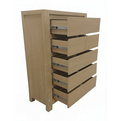 Modern Light Oak Multi-Size 6-Drawer Chest