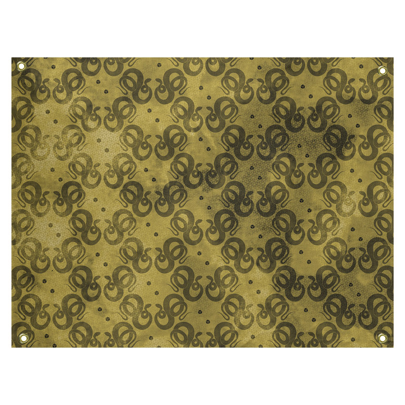 Tapisserie «Polyester Avicia Snakes» par Katelyn Elizabeth, Intérieur / extérieur, H 51,5 po x l 60,5 po, Jaune