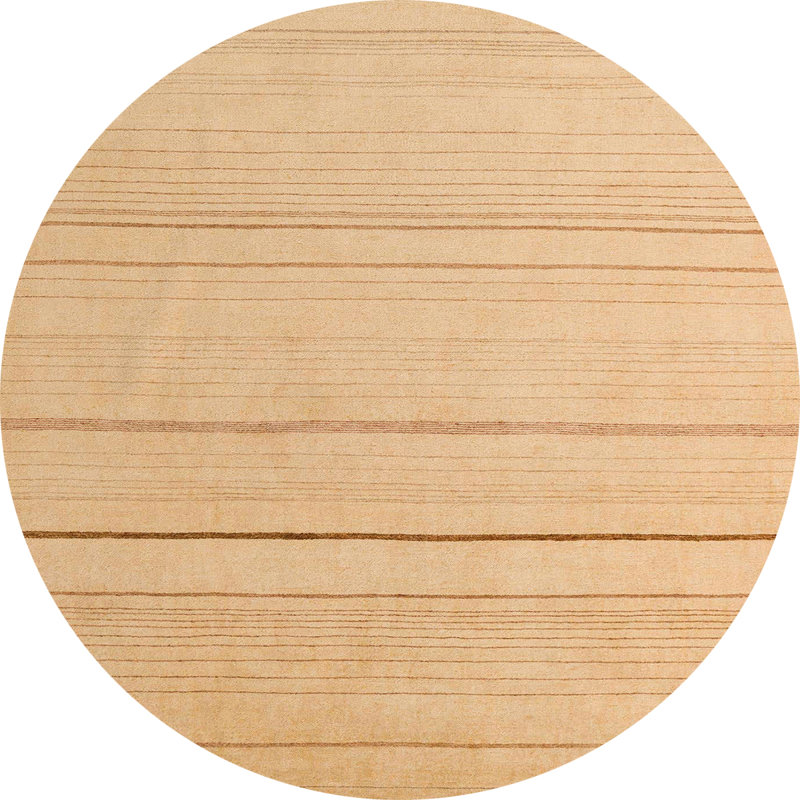 Striped Indoor Rug, Round 6'