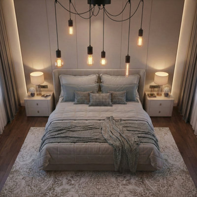 6-Light Adjustable Spider Pendant Chandelier