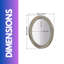 Brentwood Retro Manufactured Wood Oval Mirror