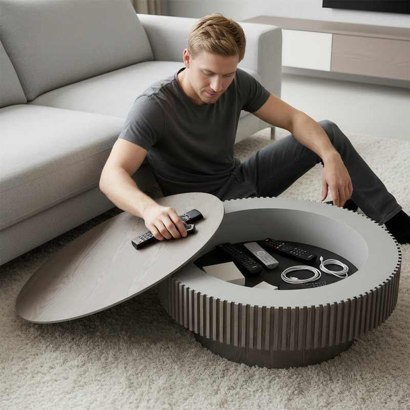 Table basse 39,37 pouces, Gris