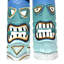Décoration murale Tiki polynésienne tropicale en bois, bleu, vert et blanc, lot de 2, 49,5 cm de hauteur