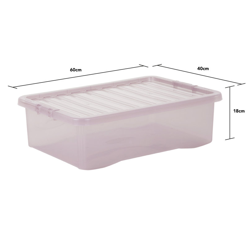 Wham Crystal 32L Plastic Storage Boxe Tint Spectrum, Pink