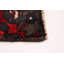 Tapis de couloir unique en laine noué à la main de style années 2000 de 3 pi 3 po x 9 pi 10 po en rouge / bleu marine foncé / beige Amalio