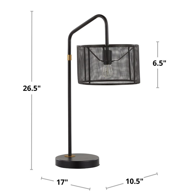 Mod Mesh 27" Metal Task Lamp with USB - Set of 2
