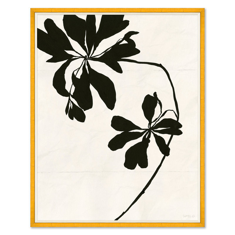 Mediterranean Leaf (var. 2) Print by Susan Hable, Gold, 54" H x 43" W