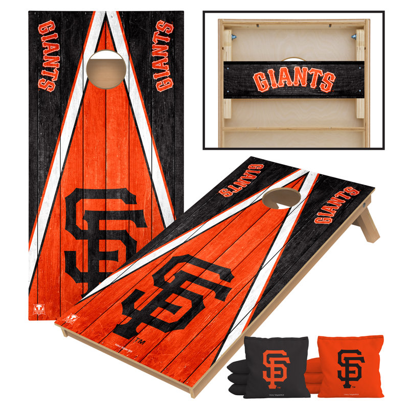 Victory Tailgate Atlanta Braves | Ensemble de jeu de cornets 2 x 4, Orange / noir, Giants de San Francisco