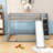 Kalief Twin Over Full Bunk Bed With Slide, Storage Stairs, Safety Rails-1005576845
