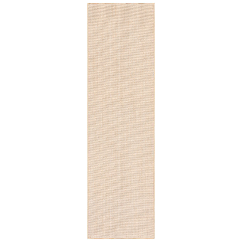 Martha Stewart Sisal/Jute Solid Color Rug in Ivory, Runner 2'3" x 10', Ivory
