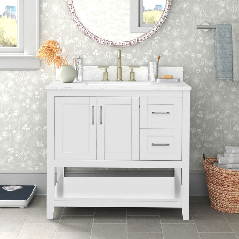 Ensemble de meuble-lavabo simple 36 po Scottsbluff, Blanc