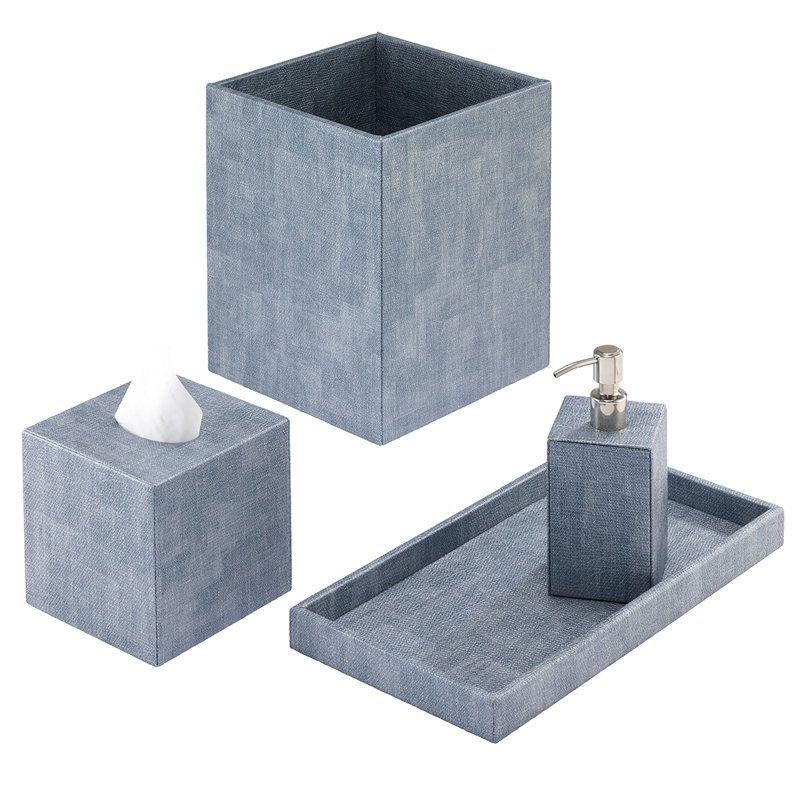 Luster Waste Bin, Ice Blue