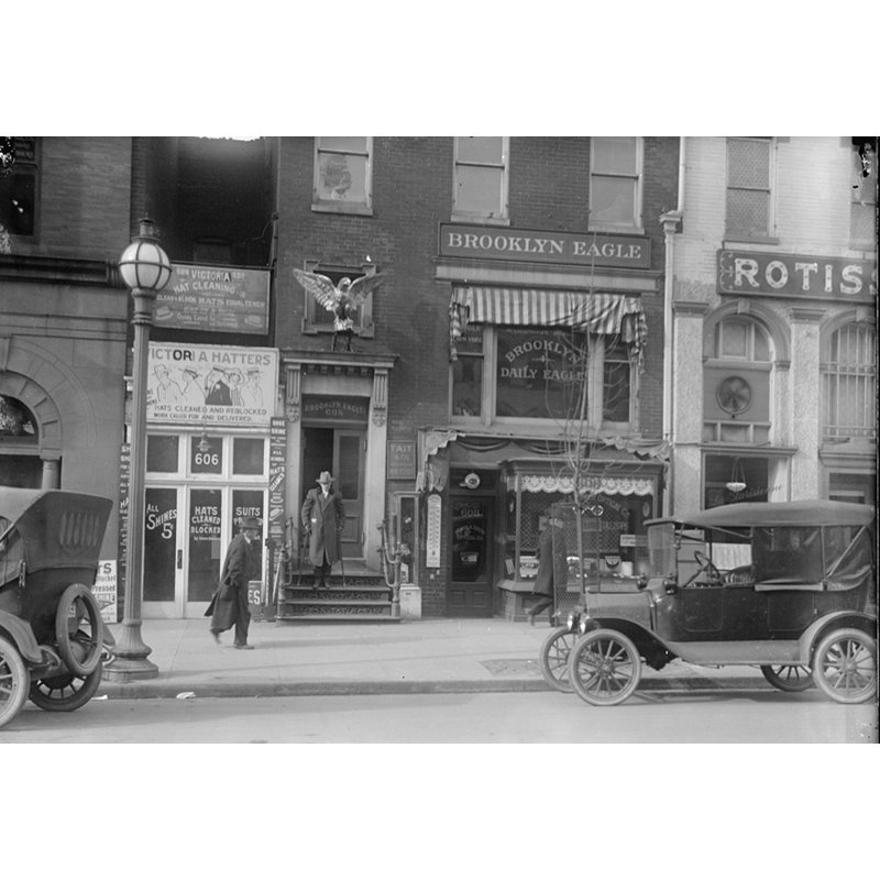New York, Brooklyn Street - 1916, H 28 po x l 40 po